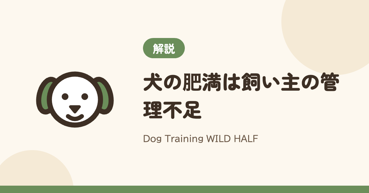 【餌】犬の肥満は飼い主の管理不足